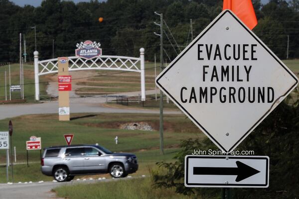 The Atlanta Motor Speedway is open to evacuees from Hurricane Florence's path. (JOHN SPINK, AJC)