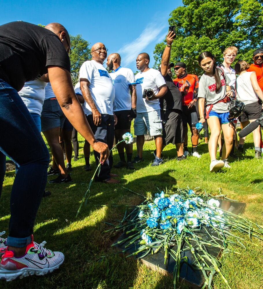 John Lewis memorial bike ride on the anniversary of his death.