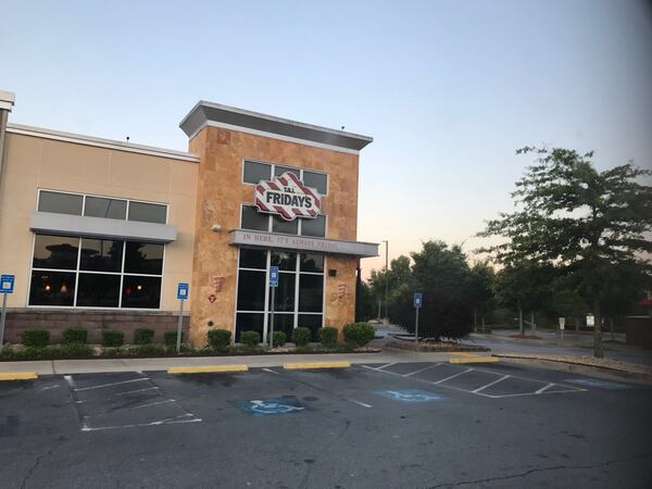 Several cars parked at TGI Fridays early Thursday were vandalized. (Credit: Channel 2 Action News)