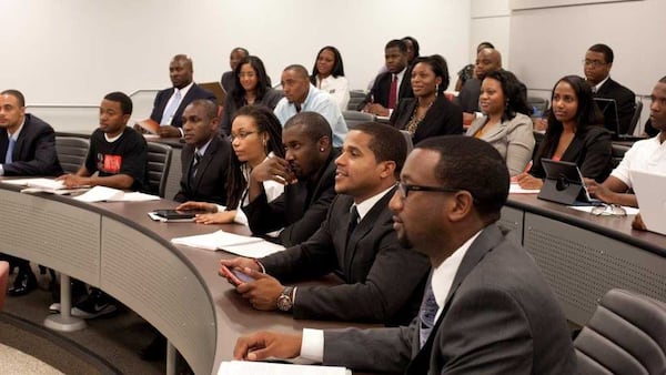 These Clark Atlanta University business school students participated in a class on its campus. The university is part of an effort by IBM to produce more graduates from the nation's Historically Black Colleges and Universities with expertise in various science, technology, engineering and math fields. PHOTO CONTRIBUTED.