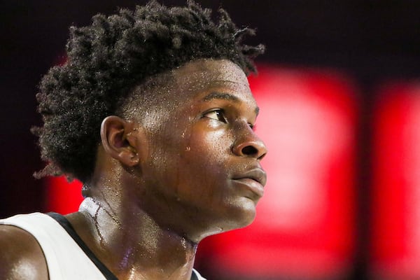 Georgia basketball player Anthony Edwards (5) during a game against Western Carolina in Stegeman Coliseum on Tuesday, Nov. 5, 2019. (Photo by Chamberlain Smith)