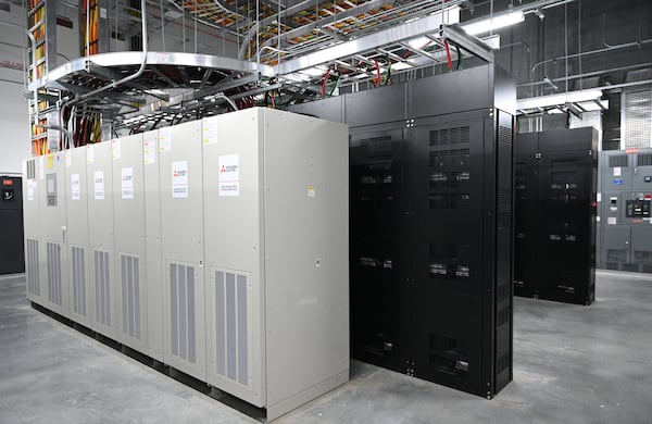 Aug. 31, 2022 Atlanta - Power distribution units are shown during a tour of the inside QTS’s Atlanta Data Center Campus  on Wednesday, Aug.  31, 2022. (Hyosub Shin / Hyosub.Shin@ajc.com)