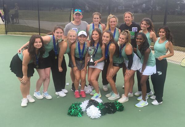 The McIntosh High girls tennis team beat Northview to claim the first tennis state championship in school history.