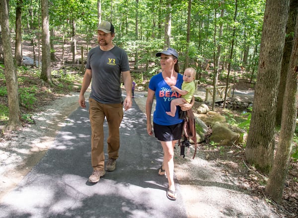 Owners Jonathan and Kathy Ordway walk around the Yellow River Animal Sanctuary in Lilburn Friday, June 12, 2020. STEVE SCHAEFER FOR THE ATLANTA JOURNAL-CONSTITUTION