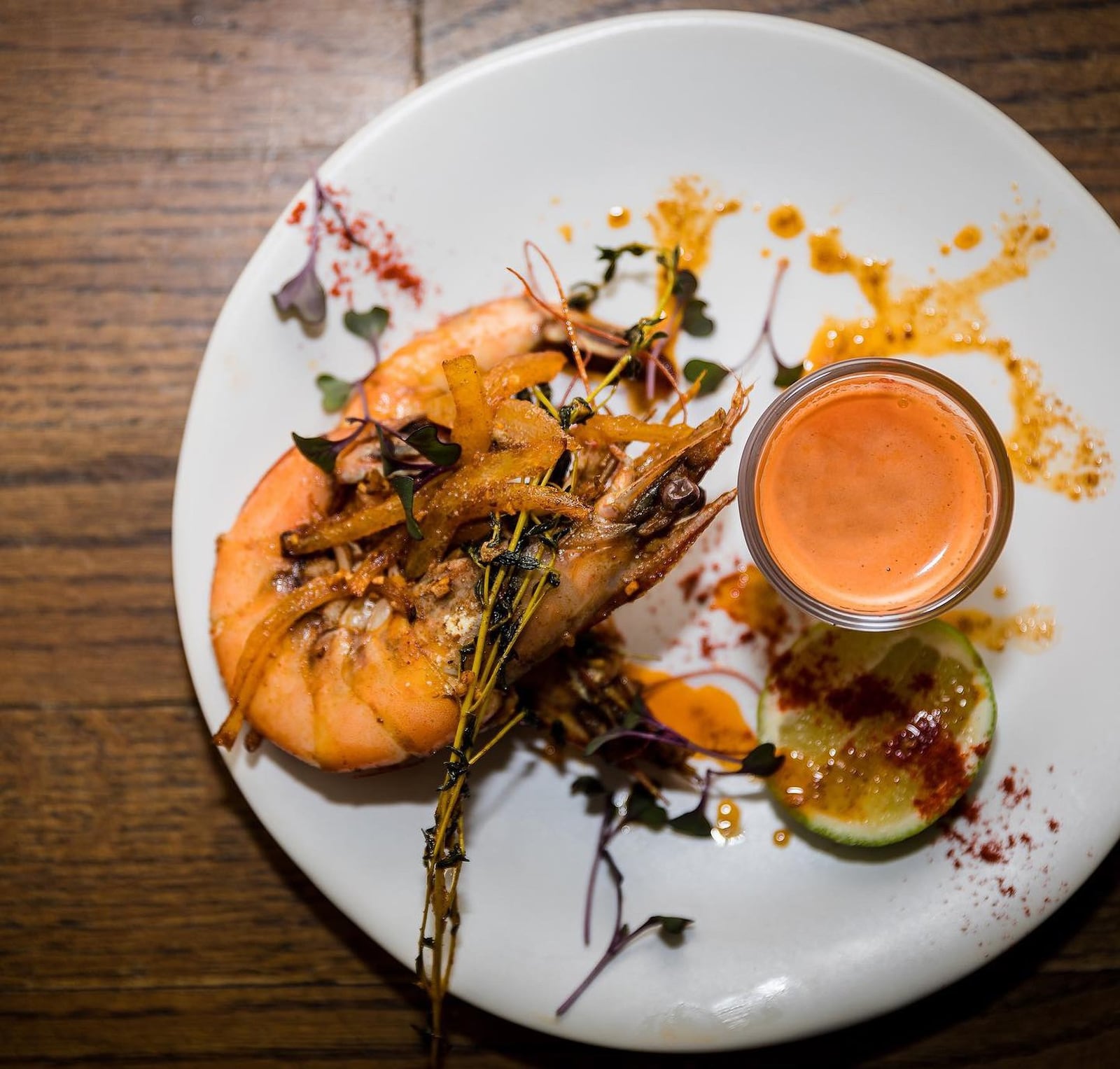 This dish of prawns in a spicy Scotch bonnet sauce, prepared by chef Scotley Innis, incorporates CBD into the butter, as well as a salt blend used to season the seafood. CONTRIBUTED BY CHRISTOPHER WATKINS