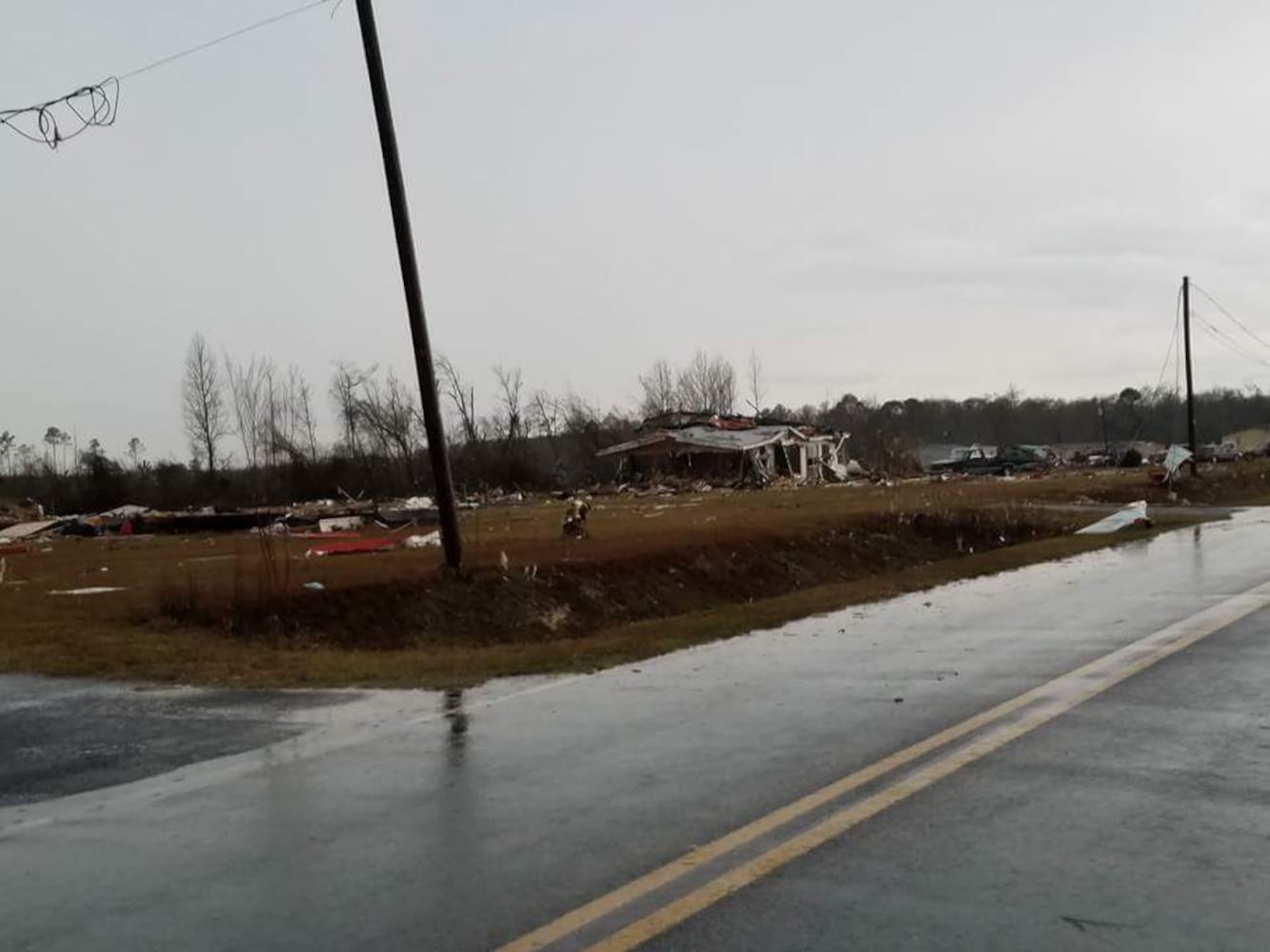 Strong storms moved through Georgia causing deaths and damage