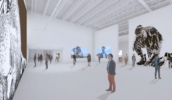 An architectural rendering of MOCA GA's new interior spaces. Courtesy of Mack Scogin Merrill