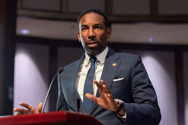 Atlanta Mayor Andre Dickens speaks on June 26, 2024, when Atlanta Housing approved a $533.9 million budget for fiscal year 2025. Dickens wants to build or renovate 20,000 homes by 2030. (Arvin Temkar/The Atlanta Journal-Constitution/TNS)