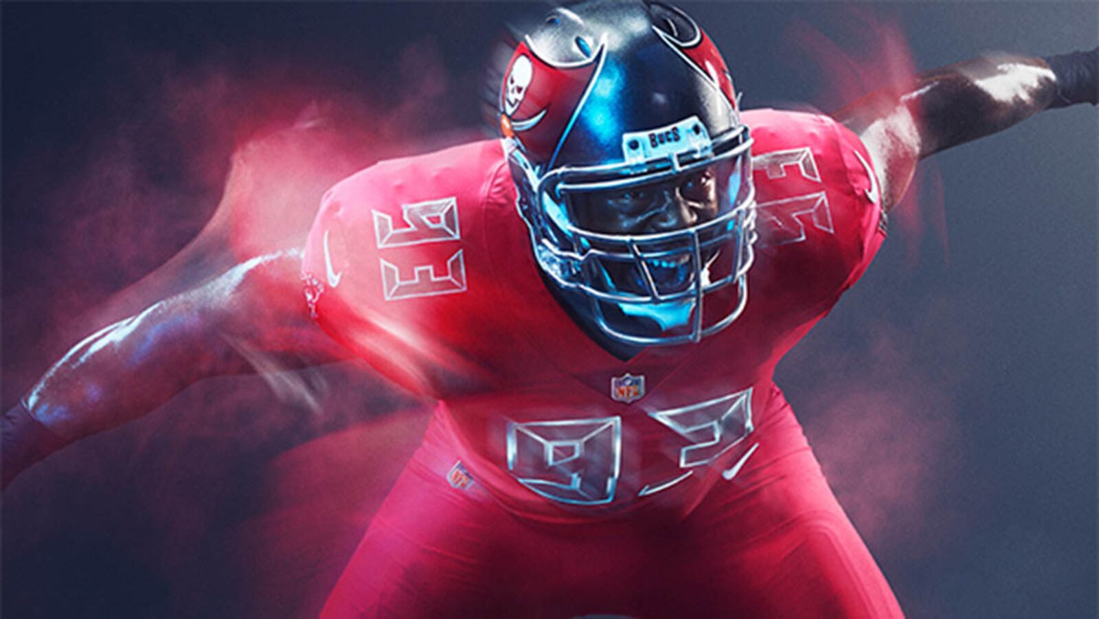 Buccaneers' color rush uniforms.