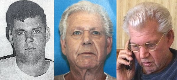 The faces of Robert Stackhouse: At left is a 1966 mugshot released by the Georgia Department of Corrections; center is an image  released in May 2016 by the U.S. Marshal's Service after Stackowitz' arrest in Sherman, Conn.; at right is an AJC image of Stackowitz at home in Sherman after neighbors helped him post bond, also in May.