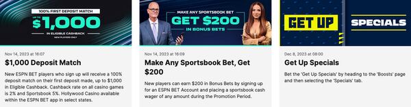 ESPN BET Bonuses Promos