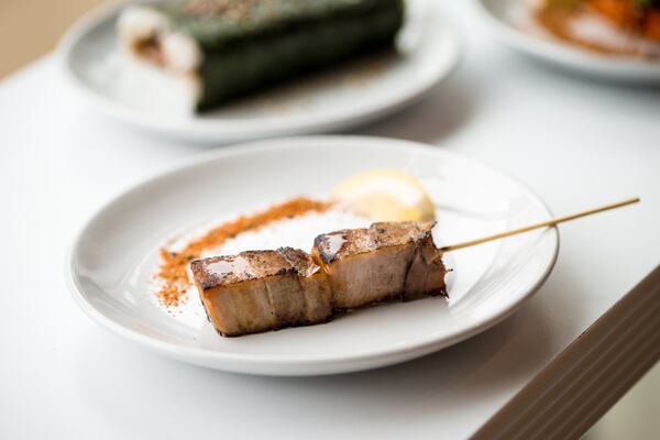 Pork Belly Skewers. Photo credit- Mia Yakel.