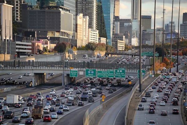 The Downtown Connector is shown with heavy traffic in this 2024 file photo. 