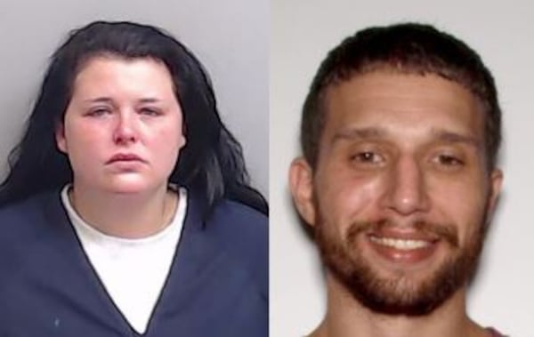 Kirstie Flood (left) and Jeffrey Scott Meyers are both facing charges in the Dec. 9 beating death of Sandy Springs 2-year-old Fallon Fridley.