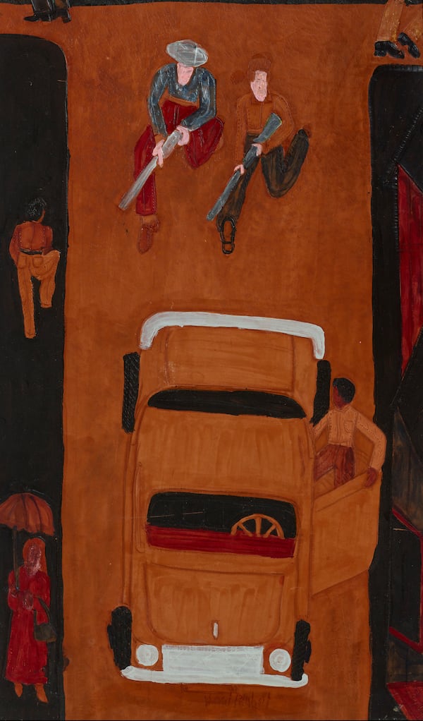 "The Getaway" (2015) by Winfred Rembert. Artwork © Estate of Winfred Rembert/ARS, New York.