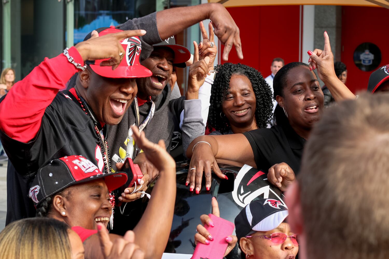 Falcons fans in Houston