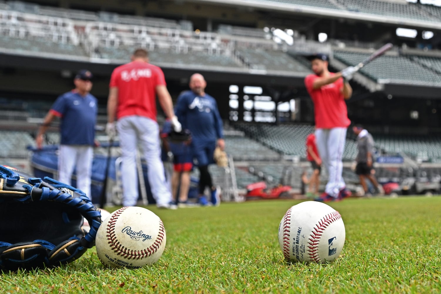 Braves playoff workout photo