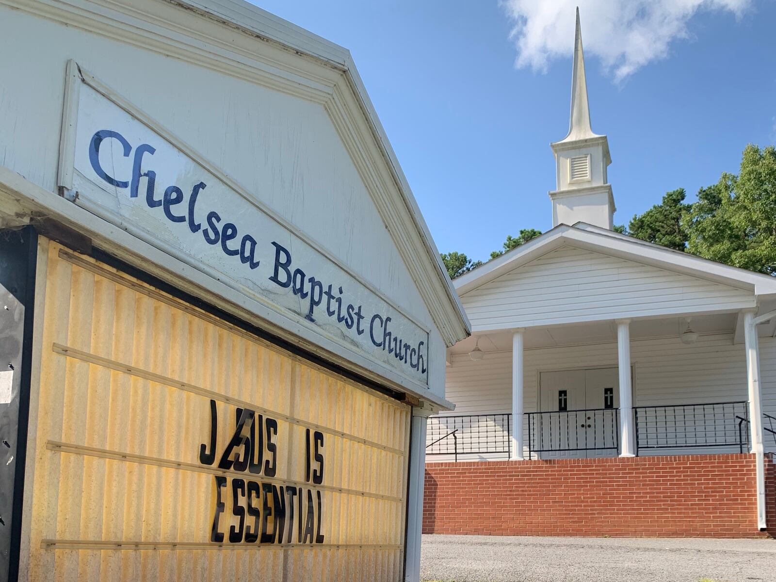 Chelsea Baptist Church is in Chattooga County. The Rev. Howard Finster, the noted folk artist, once pastored there. He created a huge painting that has hung in the church for decades and will soon be auctioned. (Courtesy of Howard Pousner) 