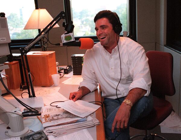 Jeff Hullinger doing his Planet Radio show Monday morning September 8, 1997. His day starts at 4am and ends around midnight. (AJC Staff Photo/William Berry)