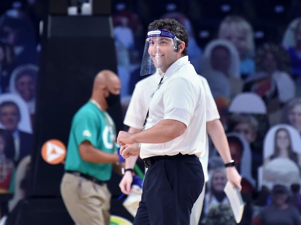 January 30, 2021 Atlanta - Georgia Tech's head coach Josh Pastner reacts in the first of a NCAA college basketball game at Georgia Tech's McCamish Pavilion in Atlanta on Saturday, January 30, 2021. Georgia Tech won 76-65 over the Florida State. (Hyosub Shin / Hyosub.Shin@ajc.com)