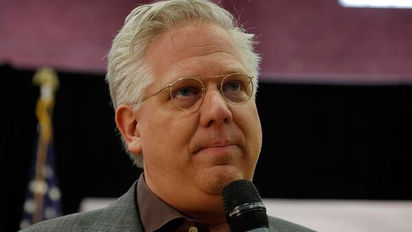 Las Vegas, Nevada, media commentator Glenn Beck speaks before Republican presidential candidate Sen. Ted Cruz at a rally at the Durango Hills Community Center in anticipation of the Nevada Caucus. (Photo by:  Visions of America/UIG via Getty Images)