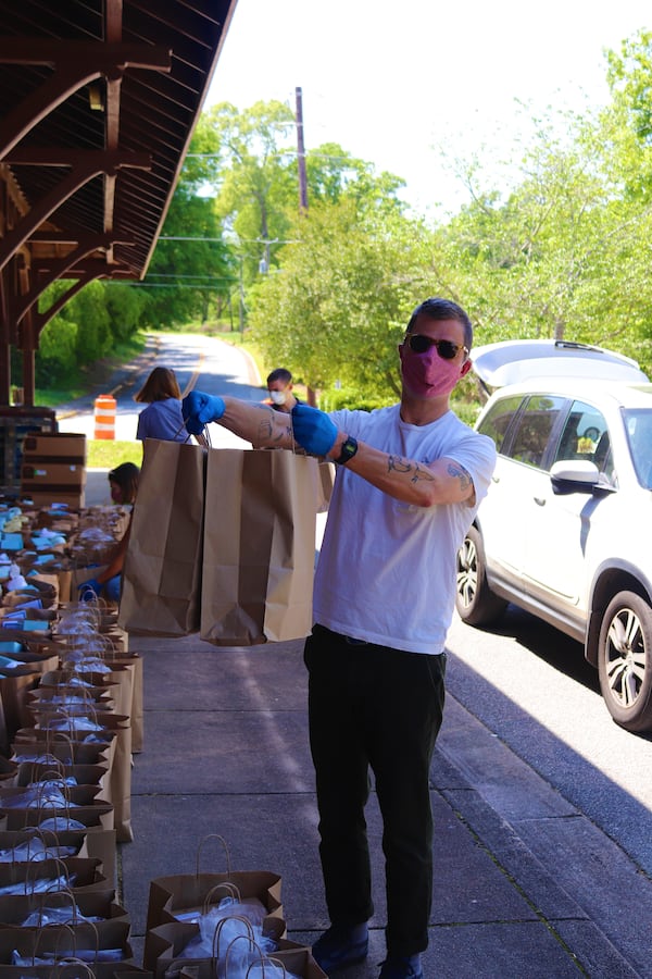 Chef Hugh Acheson at his Athens restaurant 5&10, which has received a grant from chef Jose Andres's World Central Kitchen to supply 500 meals a day to communities in need. COURTESY OF 5&10