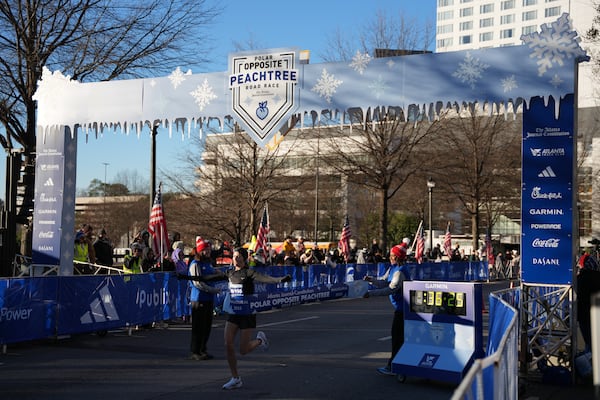 Pifer crosses the finish line. “It’s exciting,” Pifer said of her success in the race. “I never expect to win, because you never know, but I did come in with confidence.”