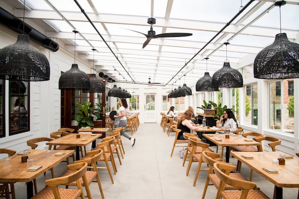 Lapeer Seafood Market patio dining area. Photo credit- Mia Yakel.