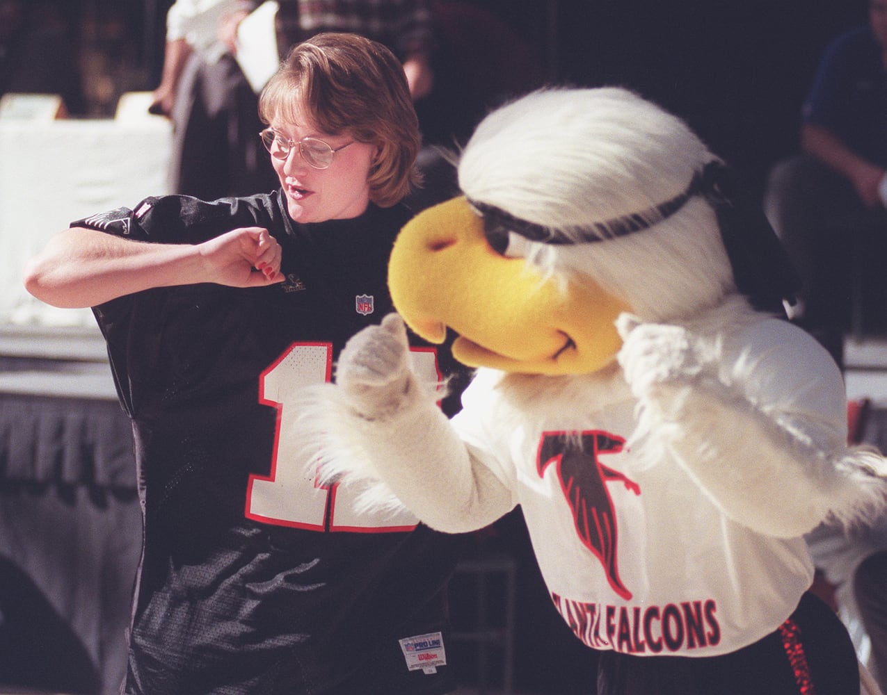 Atlanta Falcons mascot Freddie Falcon