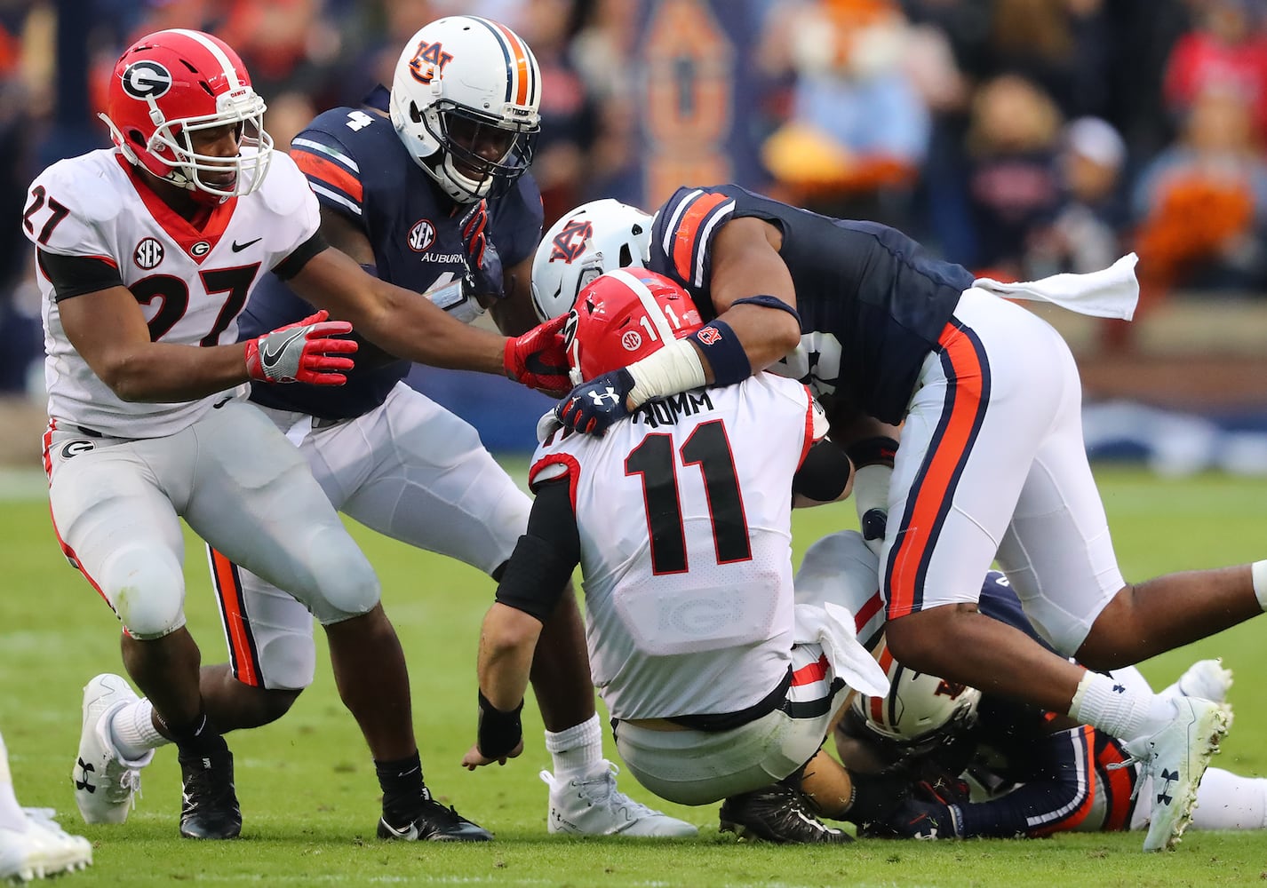 Photos: Bulldogs are crushed by Auburn