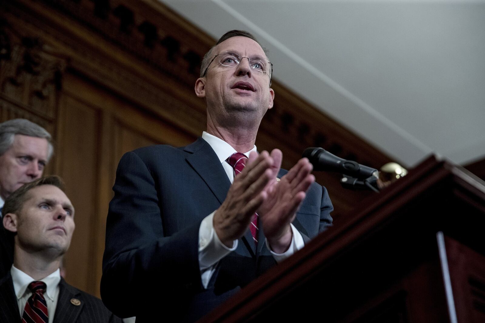 U.S. Rep. Doug Collins, R-Gainesville, speaks at a House Republicans press conference in October after the House voted on a resolution outlining the rules for the next phase of the impeachment inquiry. (Anna Moneymaker/The New York Times)