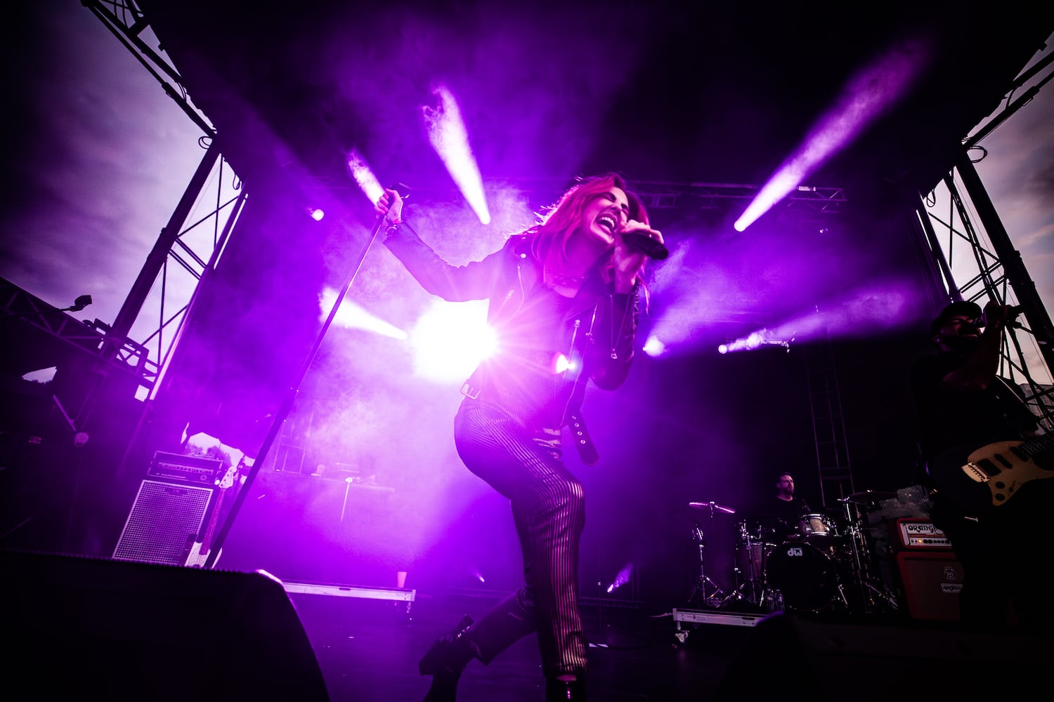 Phantogram closed out the Ponce De Leon stage on the second day of the Shaky Knees Music Festival at Atlanta's Central Park on Saturday, May 6, 2023. (RYAN FLEISHER FOR THE ATLANTA JOURNAL-CONSTITUTION)