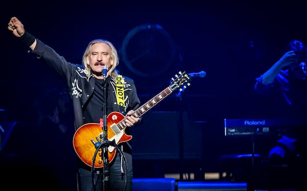  It was hard not to love Joe Walsh's passion during the Eagles concert Friday night at Philips Arena. CREDIT: Ryan Fleisher