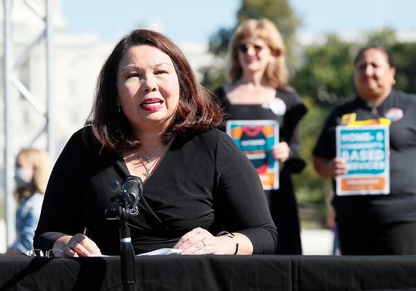 Sen. Tammy Duckworth, D-Ill., won her reelection bid against Republican Kathy Salvi on Tuesday, Nov. 8, 2022. (Paul Morigi/Getty Images for MomsRising Together/TNS)