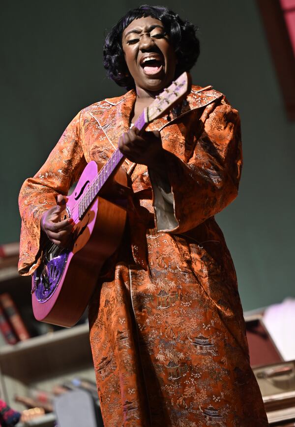 Amitria Fanae appears as real-life gospel musician/composer Sister Rosetta Tharpe in True Colors Theatre's "Marie and Rosetta."
Courtesy of Greg Mooney