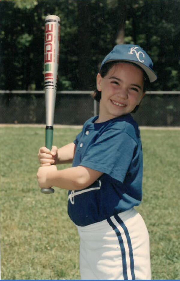 Katie playing T-ball at about 5 years old. CONTRIBUTED