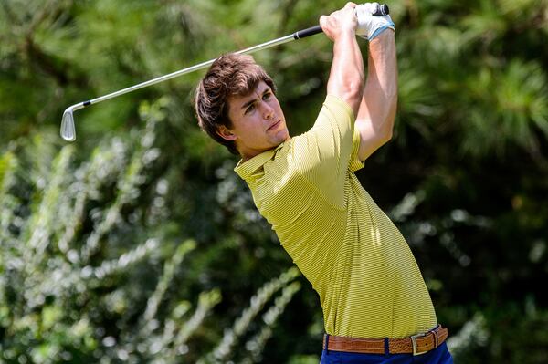 Georgia Tech senior Ollie Schniederjans led the Yellow Jackets into the NCAA finals by tying for seventh at the San Diego regional. It was his ninth top-10 finish in 11 events this year. (GT Athletics/DANNY KARNIK)