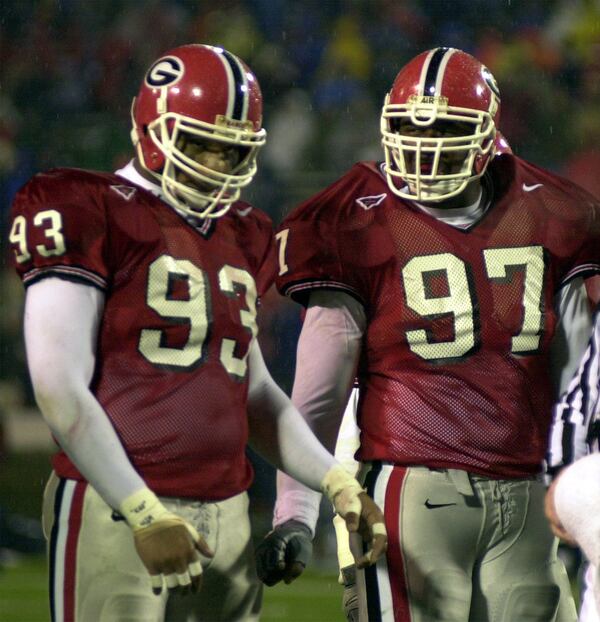 Richard Seymour (left) and Marcus Stroud led Georgia's defense in 2000.