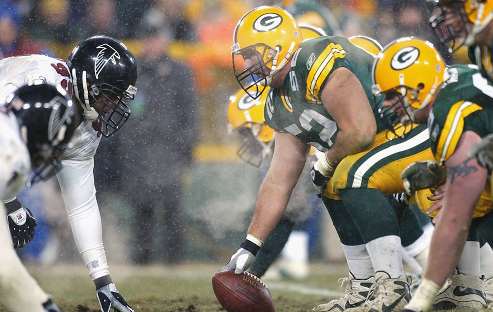 When the Falcons traveled to Lambeau Field for the NFC Wild Card game on Jan. 4, 2003, the Packers had not lost a home playoff game since in 1933. (Jonathan Daniel/Getty Images)