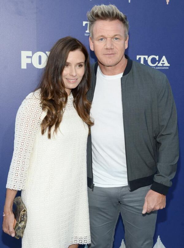 Chef Gordon Ramsay (R) and wife Tana Ramsay attend the FOX Summer TCA Press Tour on August 8, 2016 in Los Angeles, California.  