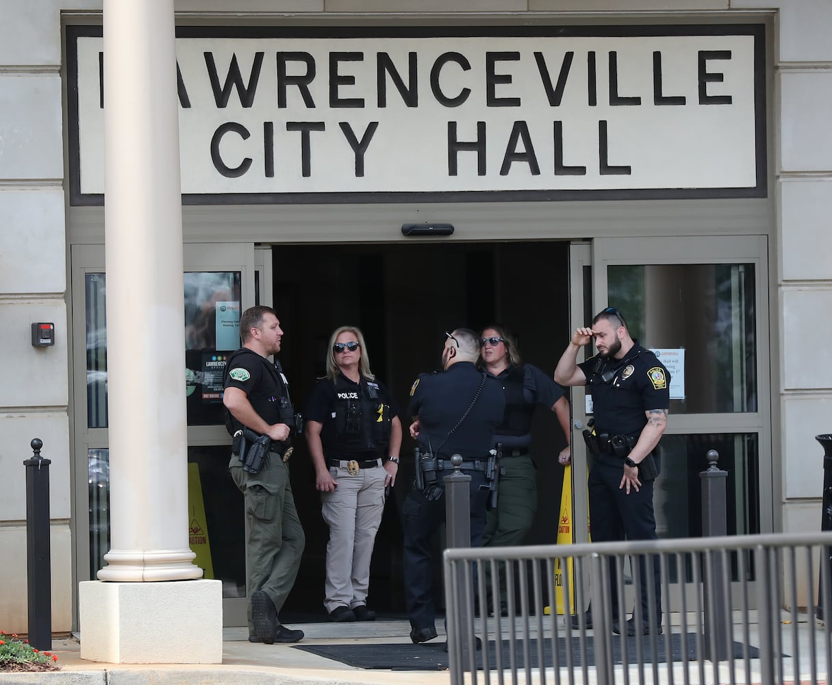 Photos: Police, protesters in Lawrenceville