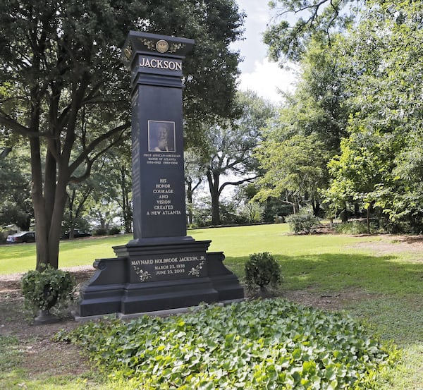 Jackson’s family dedicated a 14.5-foot, 14-ton monument 14 years after his death in June 2003. BOB ANDRES /BANDRES@AJC.COM