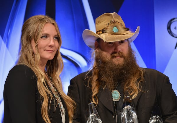 The gracious Chris Stapleton and wife Morgane. Photo: Getty Images.