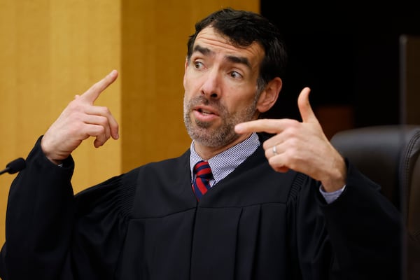 Fulton County Superior Court Judge Robert McBurney speaks during a Jan. 24, 2023 hearing over whether to release the final report of a special grand jury. Miguel Martinez / miguel.martinezjimenez@ajc.com