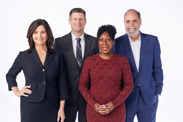 From Left: Patricia Murphy, Greg Bluestein, Tia Mitchell, Bill Nigut