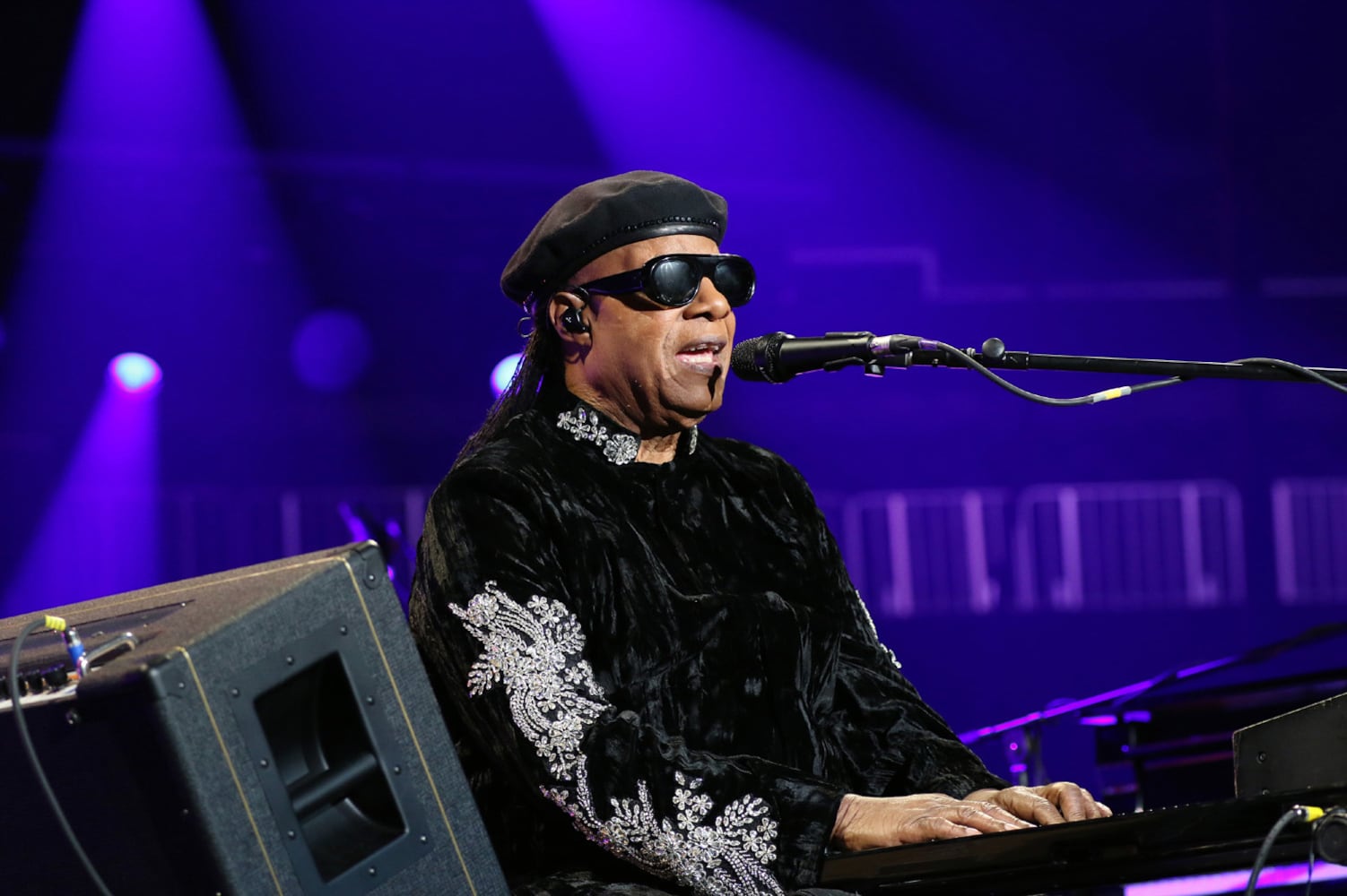 Stevie Wonder entertained a sold out State Farm Arena crowd on Saturday, October 19, 2024. He was escorted onstage by his daughter Aisha Morris and son Kailand Morris on his "Sing Your Song! As We Fix Our Nation's Broken Heart" tour.
Robb Cohen for the Atlanta Journal-Constitution