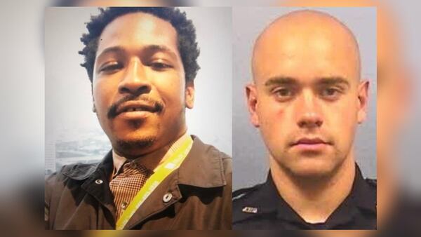 Rayshard Brooks (left), former Atlanta officer Garrett Rolfe