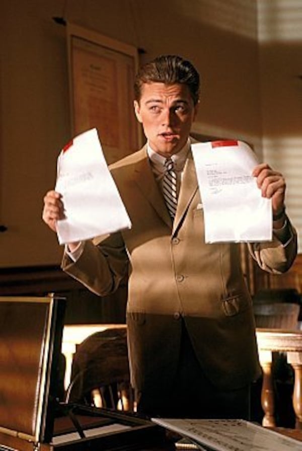 Leonardo DiCaprio portrays Frank Abagnale Jr., who posed as a doctor, lawyer and airline pilot. During the movie, his character lives in the former Riverbend Apartments in Atlanta.