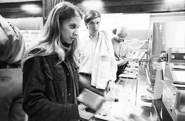 Students dining in Memorial Hall Bulldog Room and Old McWhorter Residence Hall Dining Room.