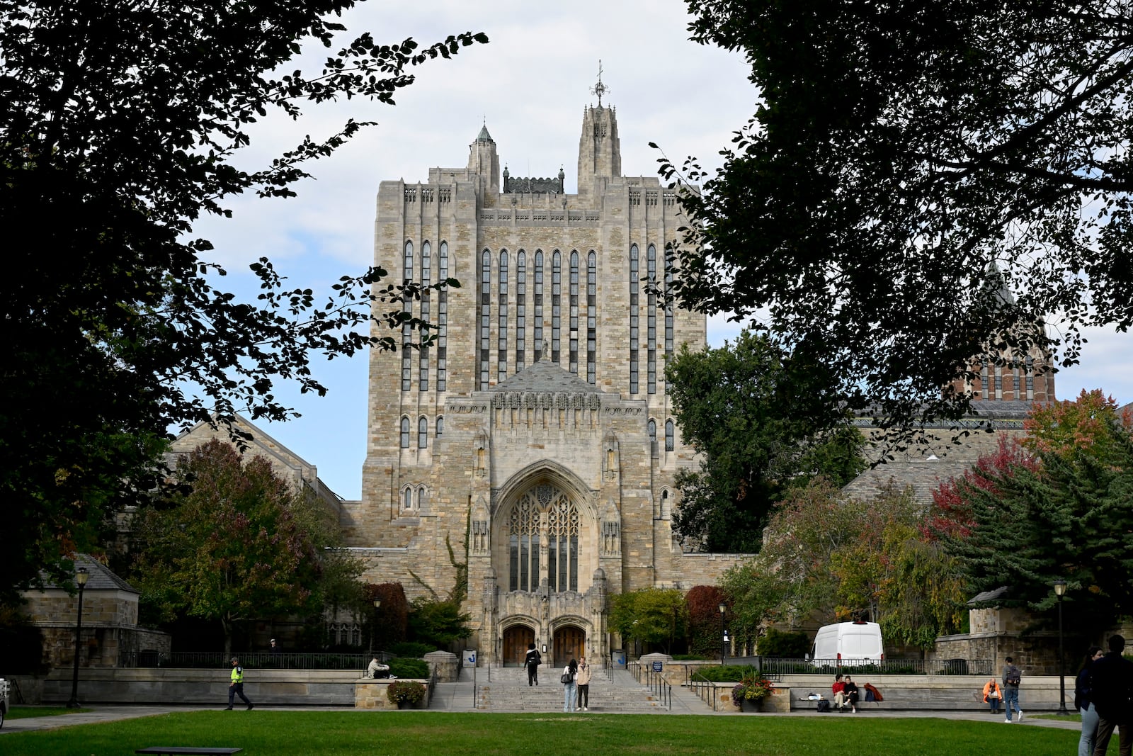 The campus of Yale University is seen, Wednesday, Oct. 9, 2024, in New Haven, Conn. In 1831, a coalition of Black leaders and white abolitionists proposed the nation's first African American college in New Haven. White male landowners with the sole authority to vote, many with ties to Yale College — rejected the plans on a vote of 700-4. Alder Thomas Ficklin Jr. and City Historian Michael Morand submitted a resolution to the Board of Alders in August that calls for an official apology and encourages city schools and Yale to offer educational programs on what happened in 1831. (AP Photo/Jessica Hill)